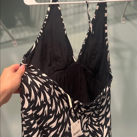 NWT Free People Black and White Halter Dress - Picture 7 of 7
